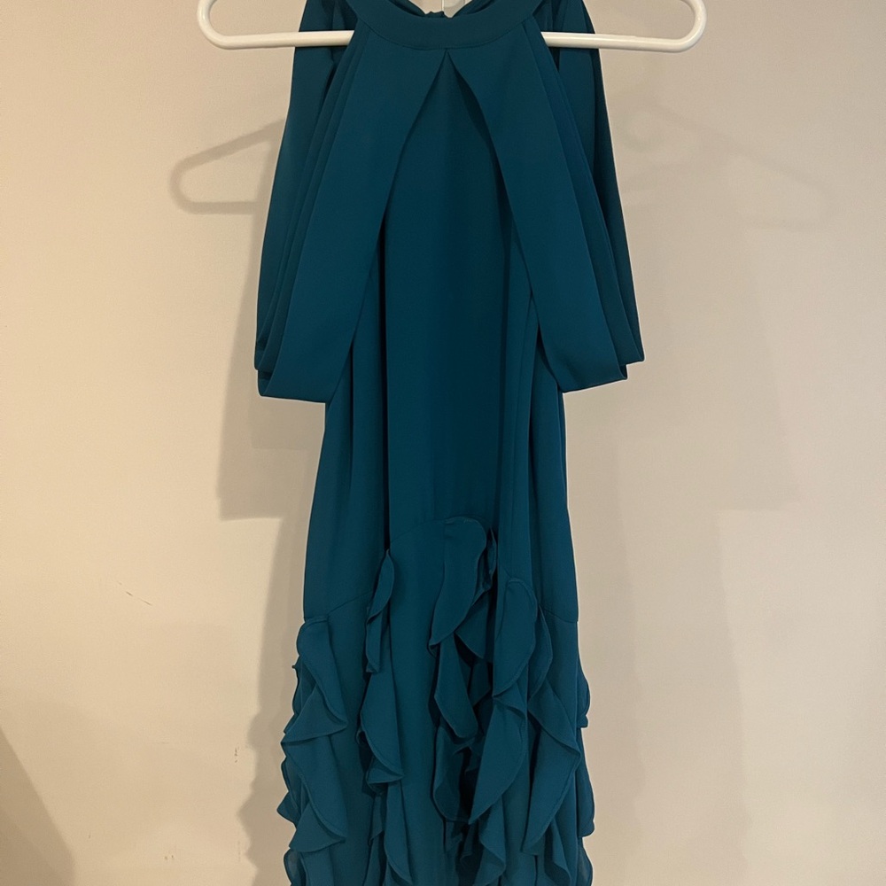 Parker Black Elegant Teal Halter Dress size 6